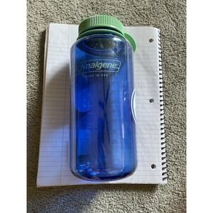 New Nalgene Sustain Water Bottle 32oz Wide  Mouth Cornflower Blue